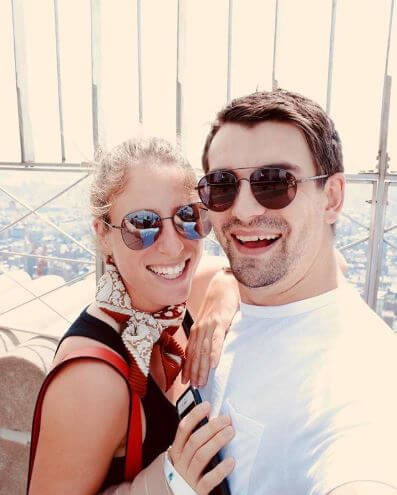 Johanna Konta with her boyfriend, Jackson Wade in the Empire State Building.